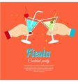 cocktail party poster vector image vector image