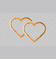 gold heart element design vector image