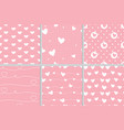 valentine heart seamless pattern on pink vector image