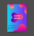 dynamic colorful poster set with fluid shapes vector image