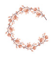 floral frame wreath with magnolia blooming flowers vector image vector image