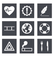 icons for web design and mobile applications set 9 vector image
