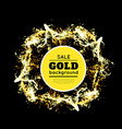 gold sparkles on black background vector image vector image