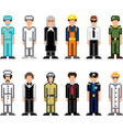 icons professions pixel vector image