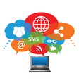 blogging computer vector image