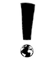 cartoon drawing exclamation mark symbol vector image