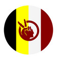 circle badge american indian people movement flag vector image vector image