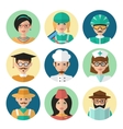 faces avatar icons vector image