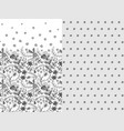 set two horizontal seamless floral pattern vector image