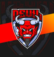 red devil gamer mascot character e-sport logo vector image vector image