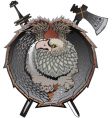 shield with griffins mystical creature vector image vector image