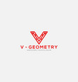 v geometry icon logo design vector image