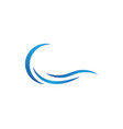 water wave logo template design vector image