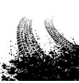 black grunge tire tracks background vector image