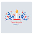 candle and ornaments christmas eve candlelight vector image vector image