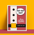 christmas comics styled poster or postcard design vector image vector image