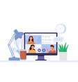 conference video call online people meeting vector image