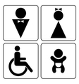 wc signs set vector image