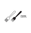 fork graphic design template vector image vector image