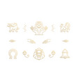 line elegant decoration design elements set vector image vector image