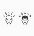 angry man icon on white background vector image