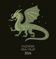 chinese happy new year 2024 of the dragon vector image vector image