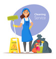 African American Woman Cleaning Cartoon Character Vector Image