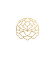 outline design elegant rose hand drawn vector image vector image