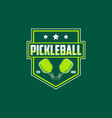 Pickle ball sport game graphic template Royalty Free Vector