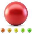 red glossy ball vector image vector image