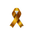 childhood cancer awareness symbol golden ribbon vector image
