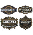 set of 4 logos or badges for packing vector image