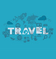 travel website banner design concept vector image vector image