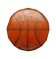 abstract geometric polygonal basketball vector image vector image