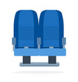 dual seats aircraft flat material design isolated vector image