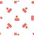 red berry macaroon pattern seamless vector image