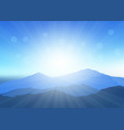 sunny mountain landscape vector image