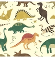 dinosaur vintage color seamless pattern vector image