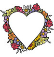 floral heart vector image vector image