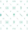 music icons pattern seamless white background vector image vector image