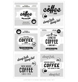 set of retro vintage coffee label backgrounds vector image
