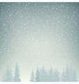 snowfall snow falls on the spruces vector image