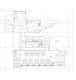 standard cafe furniture symbols on floor plans vector image