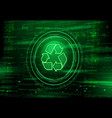 recycling of digital data waste and digital detox vector image