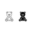 teddy bear icon vector image vector image