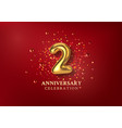2th anniversary celebration number in form vector image vector image