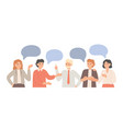 thinking team teamwork communication office vector image vector image