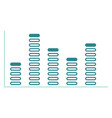 data visualisation template stacked column chart vector image vector image