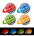 swoosh earth logo icons vector image