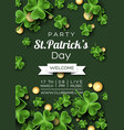 st patricks day party poster vector image